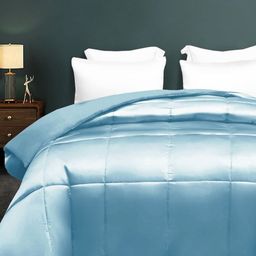 San Marino Turquoise Blue Satin AC Room 300 GSM Single Bed Comforter-picture-32