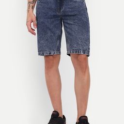 COSMIC Men Washed Slim Fit Denim Shorts-image-96