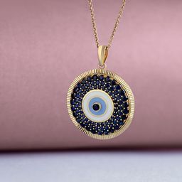Mia by Tanishq Women 14KT Gold  Evil Eye Diamond-Pendant With Chain-5.077 g-image-41