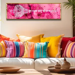 Craftnest creations Pink & White Canvas Religious Wall Art With Frame-image-64