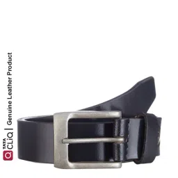 Kara Black Leather Waist Belt for Men-33