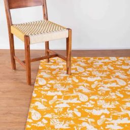Peacock Shadows Pure Cotton Mango Passion Printed Rug - 3Ft X 5Ft-image-94