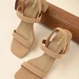 Rocia by Regal Women's Beige Sling Back Sandals-picture-5