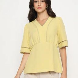 Madame Yellow Regular Fit Top-image-53
