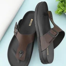 The Roadster Lifestyle Co Men Comfort Pu Footbed Thong Sandals-image-72