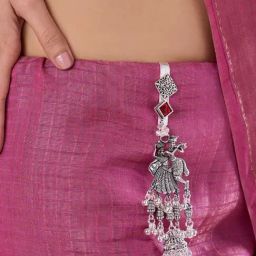 Abdesigns Silver Ellite Oxidized Saree Juda-14