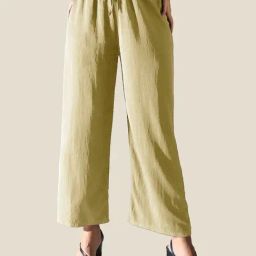 SHOWOFF Green Cotton Solid Trousers-image-28