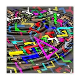 999store Multicolor Abstract In The Form Of Space Canvas Painting image 2