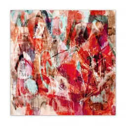 999store Red Mixed Technics Expression Abstract Canvas Painting image 2