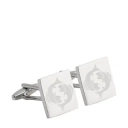 Alvaro Castagnino Silver Textured Cufflinks-image-54