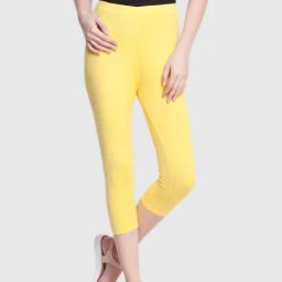 Dollar Missy Yellow Skinny Fit Capris-image-48