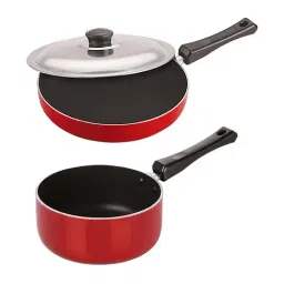 Nirlon Red Aluminium Non-Stick Highly Kitchenware Essential Combo Set of 2-10