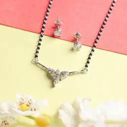 Clara Alice 92.5 Sterling Silver Mangalsutra Set-image-14
