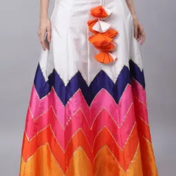 NEUDIS Multicolored Printed A-Line Skirt-image-19