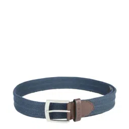 Peter England Navy Leather Waist Belt for Men-image-40