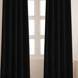 HOMEMONDE Black Set of 2 Black Out Window-image-16