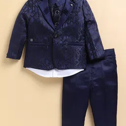 LITTLE COLLARS Boys Short Sleeves Shirt With Trousers And Blazer-image-85