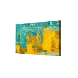 999store Blue & Yellow Modern Abstract Canvas Painting image 3