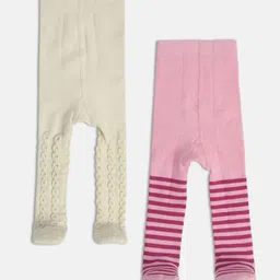 MINI KLUB Infant Girls Pack Of 2 Striped Stockings-picture-10
