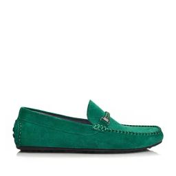 Language Shoes Men's Alfred Driver Green Loafers-image-83