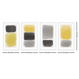 999store Grey & Yellow Abstract Canvas image 5