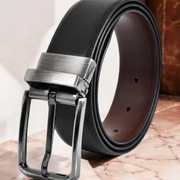 CRUSSET Men Leather Reversible Formal Belt-image-80