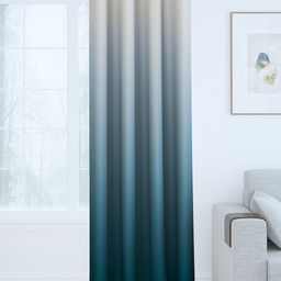 Story@home Blue & Grey Melange Colourblocked Room Darkening Long Door Curtain-picture-24