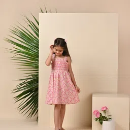 BAESD Floral Embroidered Halter Neck Fit & Flare Dress-image-45
