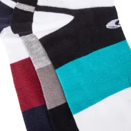 Allen Cooper Multicolor Colour-Block Socks - Pack of 3 image 3