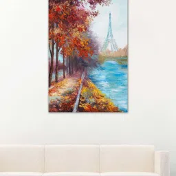 999store Multicolor Abstract Eiffel Tower France Canvas Painting image 1