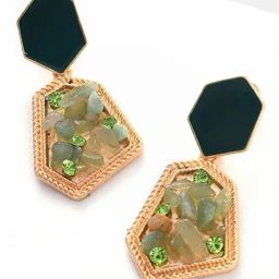 Sohi Gold Plated Designer Stone Drop Earrings-image-33