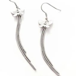 Sohi Silver Plated Designer Stone Drop Earrings-27