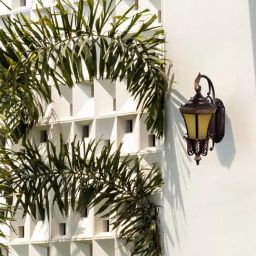 Whispering Homes Dark Brown Metal Guerre Outdoor Wall Light-image-43