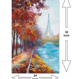 999store Multicolor Abstract Eiffel Tower France Canvas Painting image 5