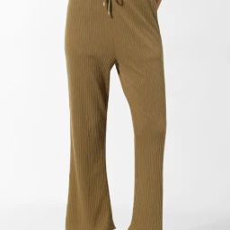 Only Olive Cotton Flared Fit Sweat Pants-picture-16