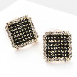 Sohi Silver Plated Designer Stone Stud Earrings-image-60