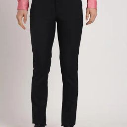 Turtle Black Ultra Slim Fit Dobby Trousers-picture-13