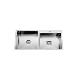 Rigwell Lifetime 45x20x10 Inch Satin SS Double Bowl Kitchen Sink RL4520TH-image-73