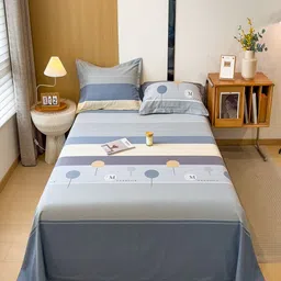 JC HOME Blue & White Printed 140 TC King Bedsheet Set- 2.0 m x 2.3 m-image-19