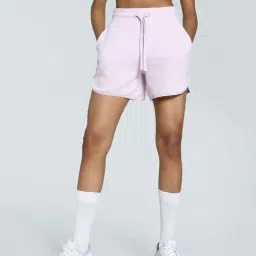 Puma Purple Mid Rise Sports Shorts-image-89