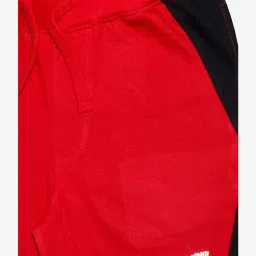 Kiddopanti Kids Red Color Block Shorts image 3
