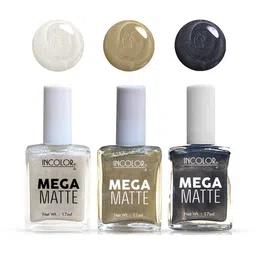 INCOLOR Set Of 3 Mega Matte Nail Paint - 17 ml Each - 55 - 56 - 60 image 1