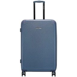 CALVIN KLEIN CHECK -IN Blue 8 wheels Large Hard Cabin Trolley Bag-image-7
