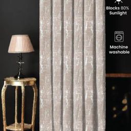 Urban Space Purple Jaquard Texture Window Blackout Curtains with Tieback- Set of 2 (5 ft) image 4