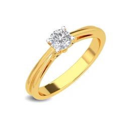Kisna Diamond & Gold Jewellery 0.33 CT Nixi Solitaire 14k (585) Diamond & Gold Ring For Women-picture-1