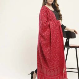 Monte Carlo Red Printed Regular Fit Shawl image 5