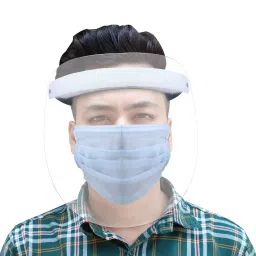Allin Exporters 800 Micron Face Shield with Adjustable Elastic Strap (Pack of 5)-38