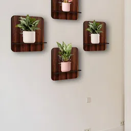 OLIVE TREE 4 Pieces Planter Stand Wall Shelves-45