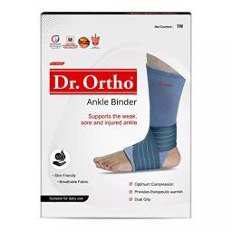 Dr. Ortho Grey Ankle Binder with Elastic Strap DSDRANKLBDR-18