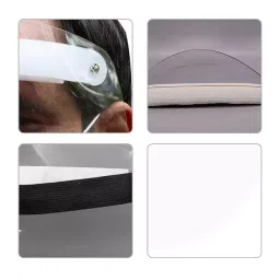 Allin Exporters 800 Micron Face Shield with Adjustable Elastic Strap (Pack of 5) image 2